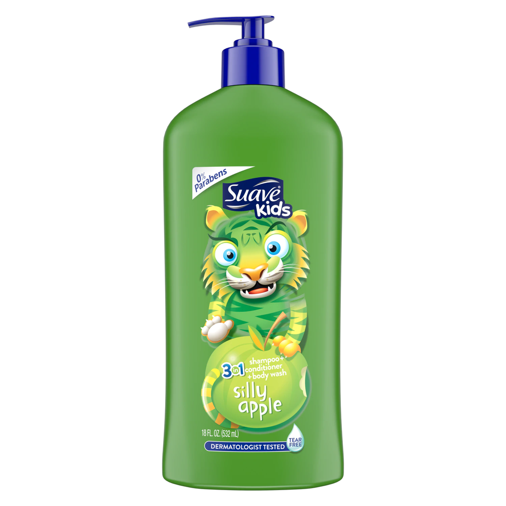 Suave Kids 3in1 Baby Shampoo and Body Wash 532ml Apple Scent