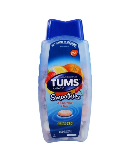 [307660740919] Viên nhai điều trị dạ dày TUMS SMOOTHIES 250 viên